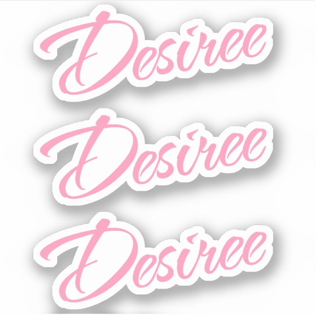 Desiree Decorative Name in Pink x3 (Front)
