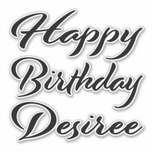 Desiree Name Vorname black Sticker Geburtstag