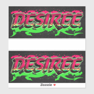 Desiree Vorname Name Graffiti Aufkleber Sticker