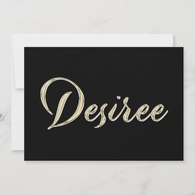 Desiree white gold Handwriting Card (Front)