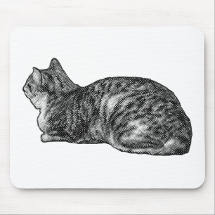 Desk Buddy: Resting Tabby Mouse Pad