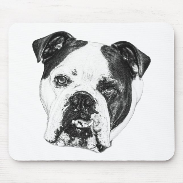 Desk Calm Bulldog Mouse Pad (Front)