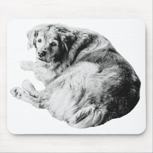 Desk Curl, Focused Peace Mouse Pad