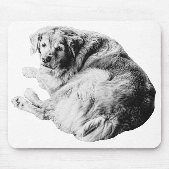 Desk Curl, Focused Peace Mouse Pad (Front)