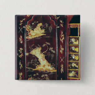 Desk decorated with Chinese lacquer 15 Cm Square Badge