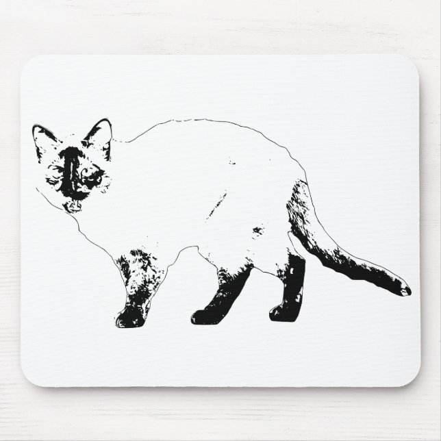 Desk Edge, Cat Line Pad Mouse Pad (Front)