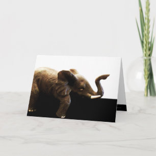'Desk Elephant' Blank Card