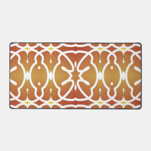 Desk Mat, A vintage brown & white classic design  Mat
