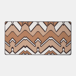 Desk Mat, An elegant brown colour zigzag design   Mat