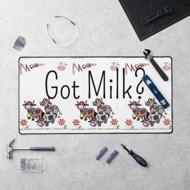 Desk Mat Cow Got Milk? (Workstation)