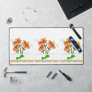 Desk Mat Frog Leaping Mushroom Nature