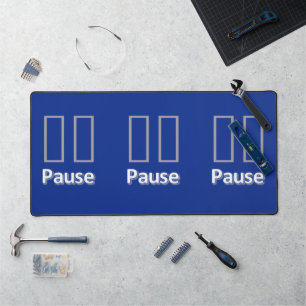 Desk Mat Pause Blue