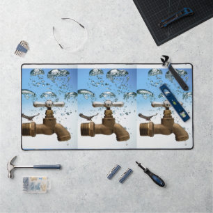 Desk Mat Plumber Water Faucet 