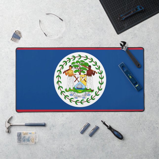 Desk Mat with flag of Belise (Workstation)
