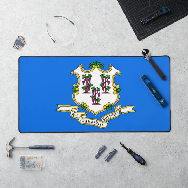 Desk Mat with flag of Connecticut, USA (Workstation)