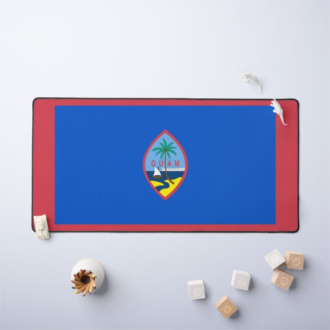 Desk Mat with flag of Guam, USA (Kids Table)