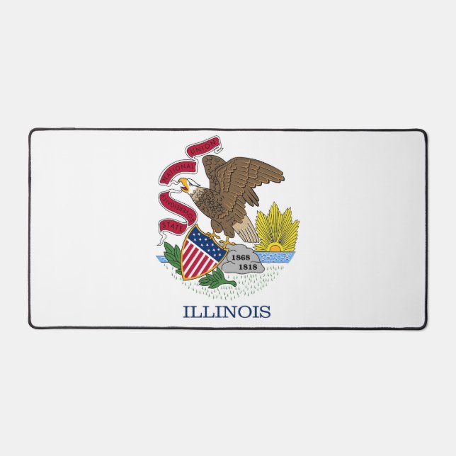 Desk Mat with flag of Illinois, USA (Front)