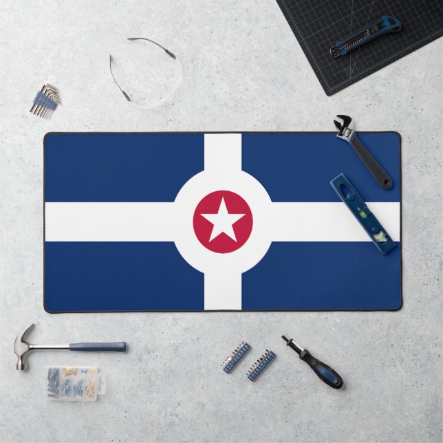 Desk Mat with flag of Indianapolis, USA (Workstation)