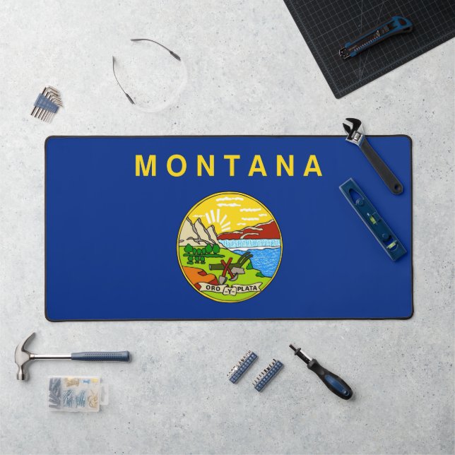 Desk Mat with flag of Montana, USA (Workstation)