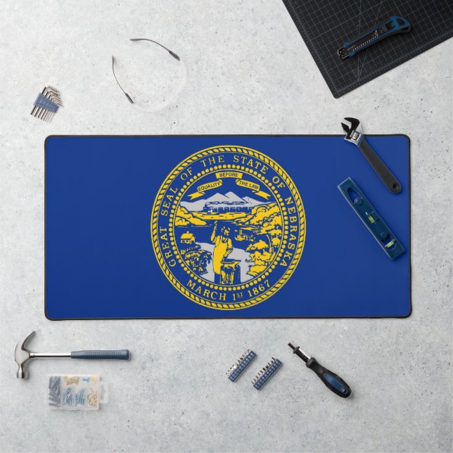 Desk Mat with flag of Nebraska, USA (Workstation)