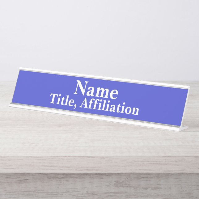 Desk Name Plate (Front)