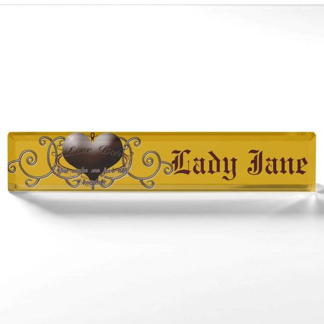 Desk Name Plate (Front)