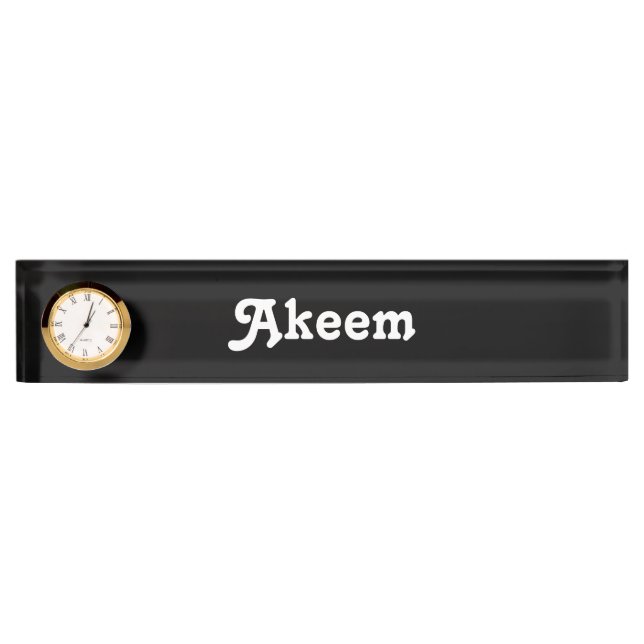 Desk Name Plate Akeem (Front)
