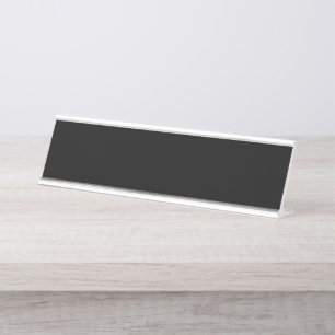 Desk Name Plate, Standard (2" x 8"), Silver Desk Name Plate