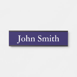Desk Name Plate, Standard (2" x 8"), Silver Door Sign