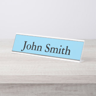 Desk Name Plate, Standard (2" x 8"), Silver Plate