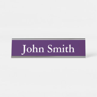 Desk Name Plate, Standard (2" x 8"), Silver Plate