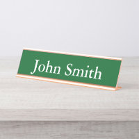 Desk Name Plate, Standard (2" x 8"), Silver