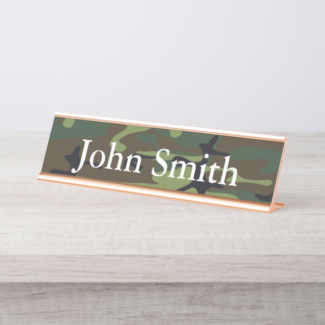 Desk Name Plate, Standard (2" x 8"), Silver Plate (Front)