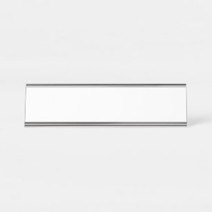 Desk Name Plate, Standard (2" x 8"), Silver Plate