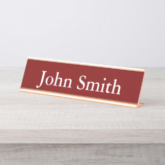 Desk Name Plate, Standard (2" x 8"), Silver Plate