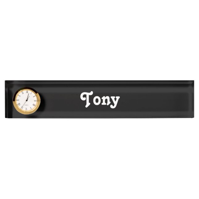 Desk Name Plate Tony (Front)