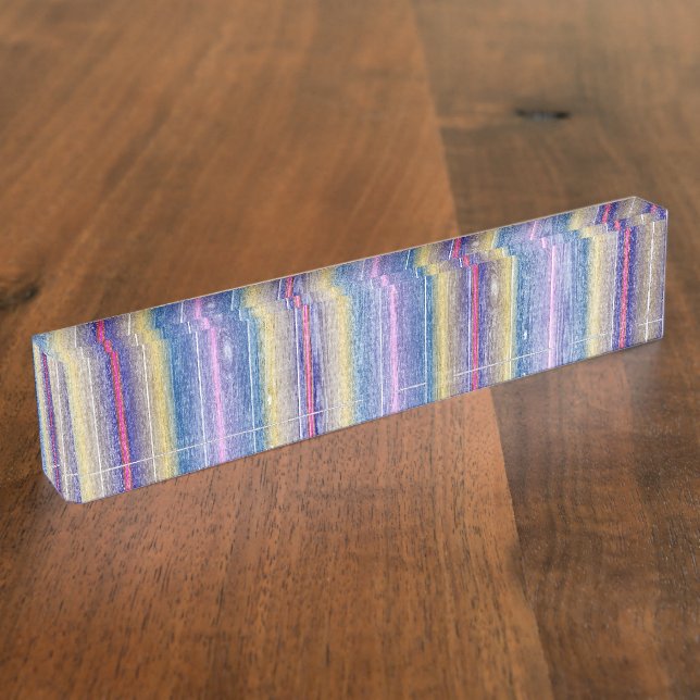 Desk Name Plates colourful wood (Side)