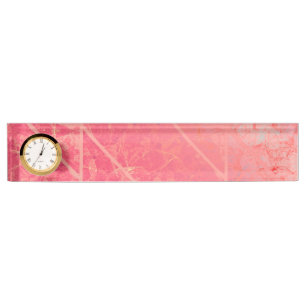 Desk Nameplate Pink Marble Texture