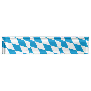 Desk nameplate with Flag of Bavaria, Germany