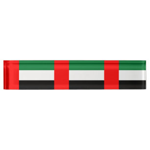 Desk nameplate with Flag of UAE