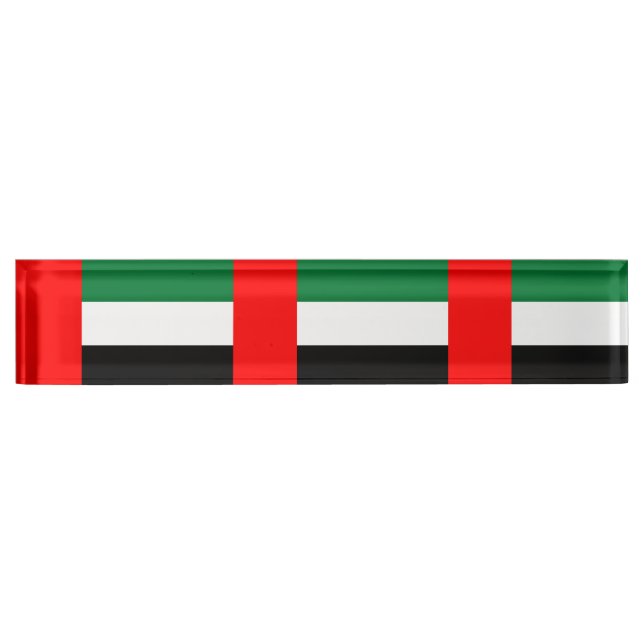 Desk nameplate with Flag of UAE (Front)