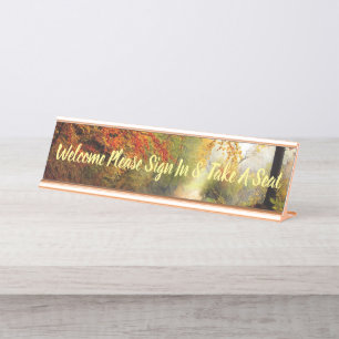 Desk Office Autumn Name Design Destiny'S Destiny Plate