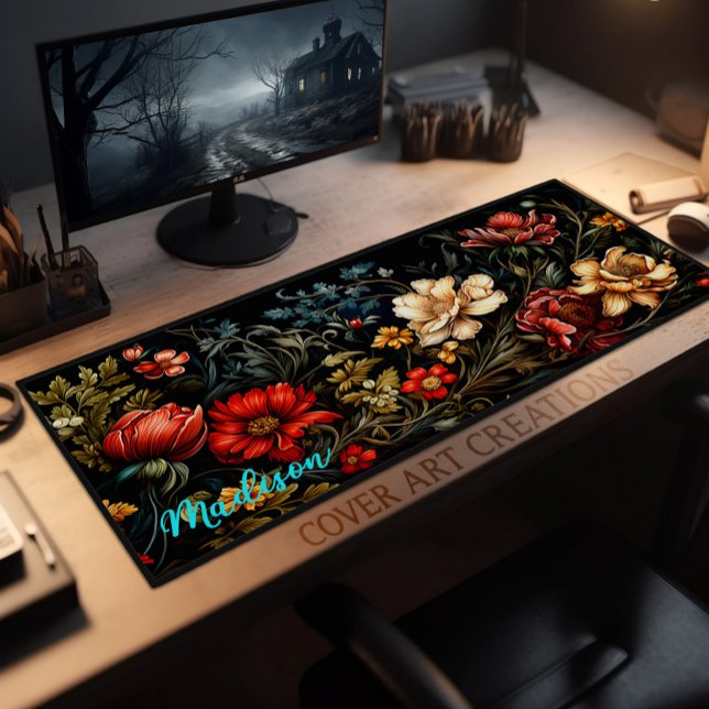 Desk Pad, Wildflowers In The Dark, Personalised Desk Mat (Creator Uploaded)