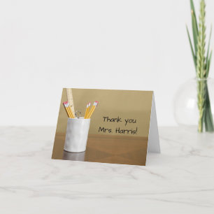 Desk Teacher Appreciation Day  Thank You Card