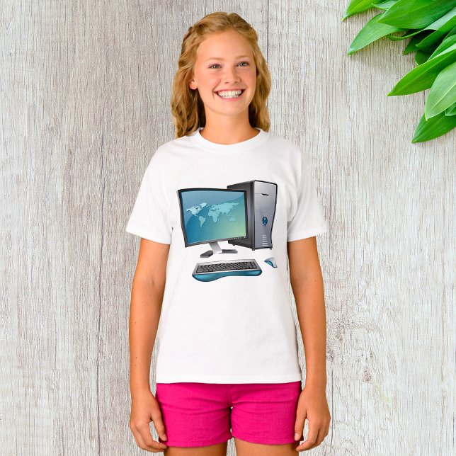 Desktop Computer with Monitor, Keyboard and Mouse T-Shirt (Creator Uploaded)
