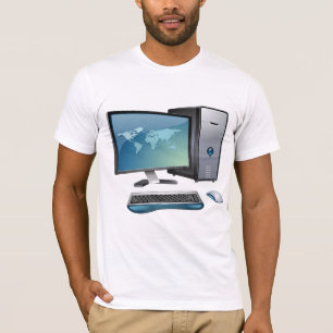 Desktop Computer with Monitor, Keyboard and Mouse T-Shirt