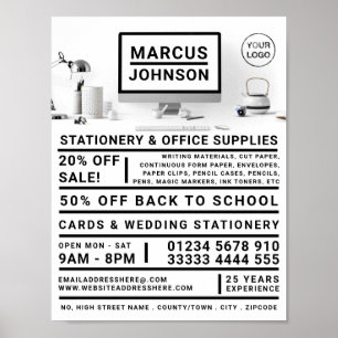 Desktop, Stationery & Office Supplies, Stationer Poster