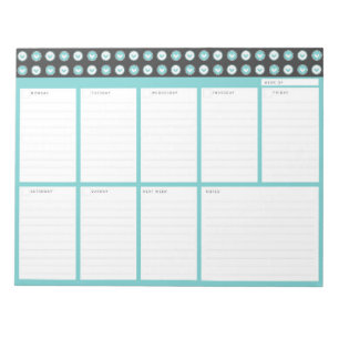 Desktop Weekly Organiser Note Pad