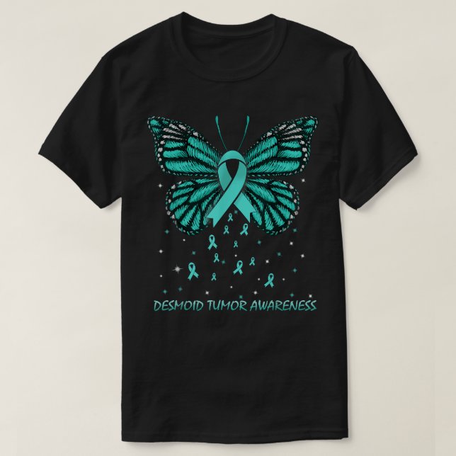 Desmoid Tumour Awareness Butterfly  T-Shirt (Design Front)