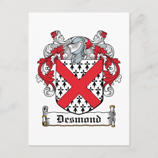 Desmond Family Crest Postcard (Front)